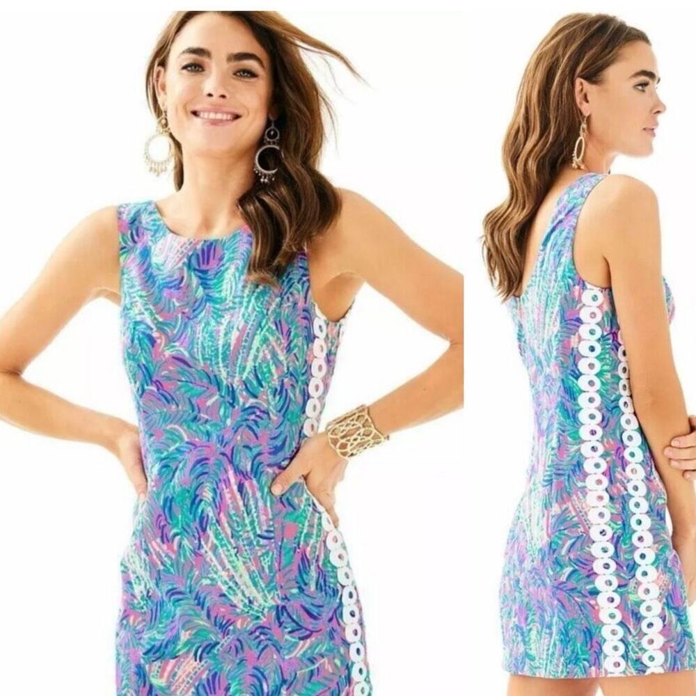 NWT Lilly Pulitzer Pink Sunset Coco Breeze Mila Shift dress, Sz 4 $178